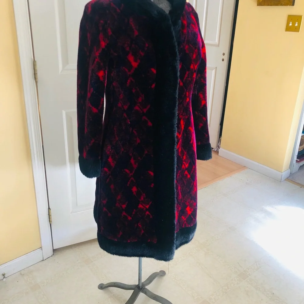 1970s GIVENCHY for Bergdorf Goodman 70s faux fur Maxi coat M - Picture 6 of 13